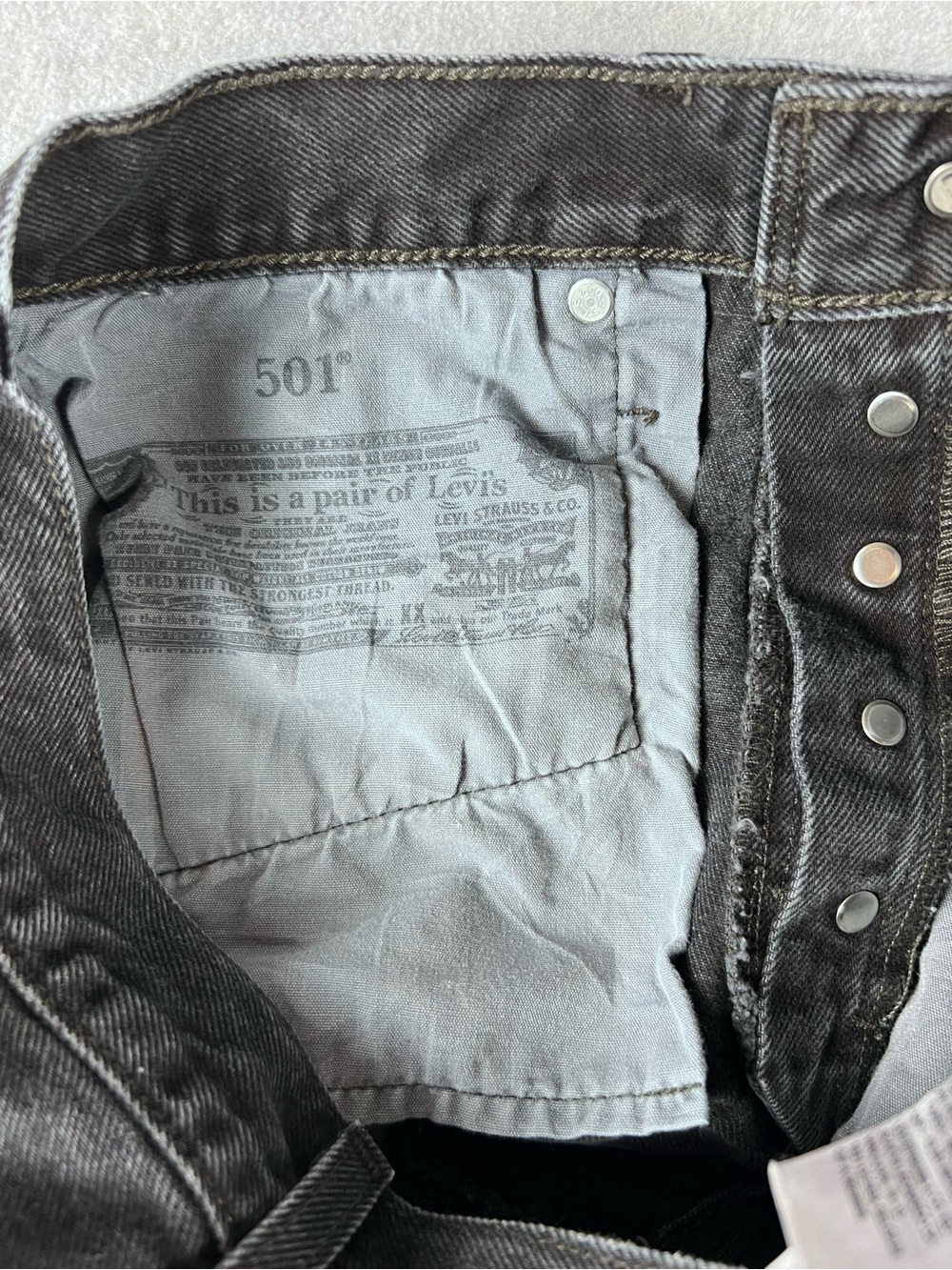 Levi’s 501 Black Distressed High-Rise Women’s Denim Shorts Size 29 - Picture 10 of 13